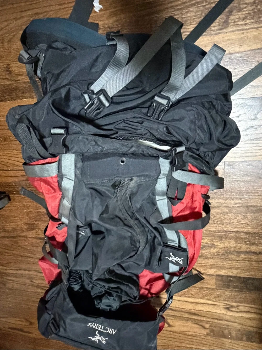 Arc'teryx Black and Red Men's large hiking Backpack